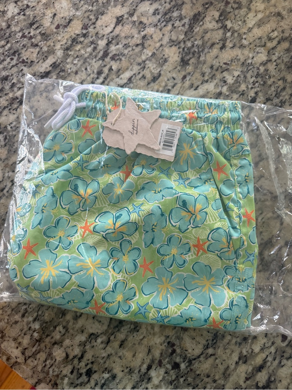 Dippin' Daisy's Aqua Floral Men’s Swim Trunks